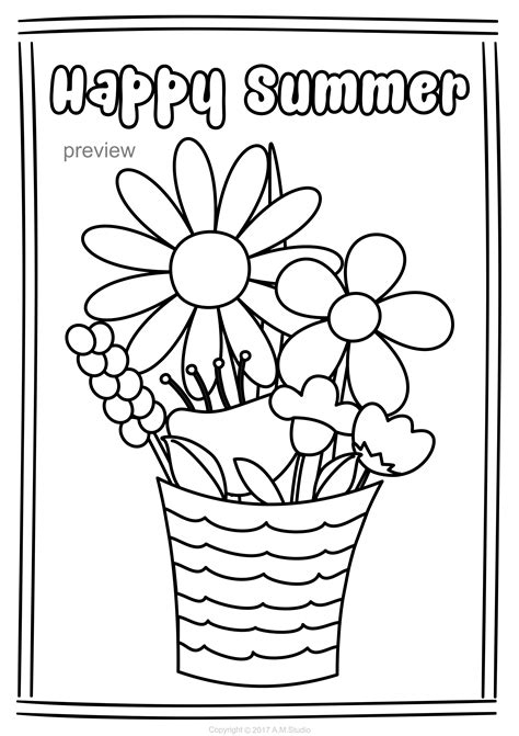 Printable Summer Coloring Sheets