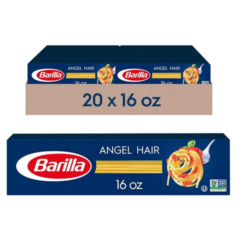 Amazon.com : Barilla Angel Hair Pasta, 16 oz. Box (Pack of 20) - Non ...
