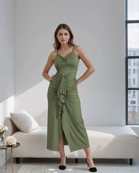Buy Olive Green Dresses for Women by Shein Online | sheinindia.in
