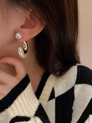 Buy Yellow Chimes Gold Tone Half Moon Shape Hoop Earrings Online
