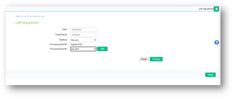 How to update Loss of Pay Adjustments : Help Center