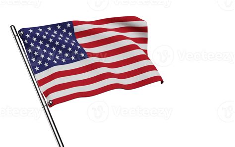 Realistic american flag in high quality render image 24382195 PNG