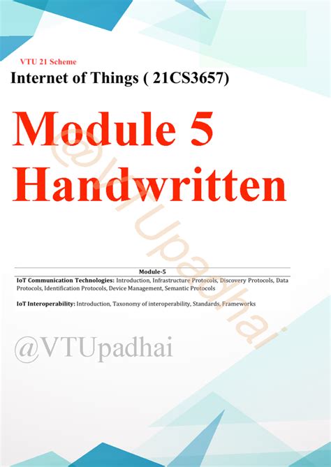 IOT Mod5 Lecture Notes: Communication Technologies Summary - Studocu