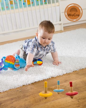 Buy WoCra® Wooden Toys Wooden Spinning Top | Pambaram Toy for Kids ...