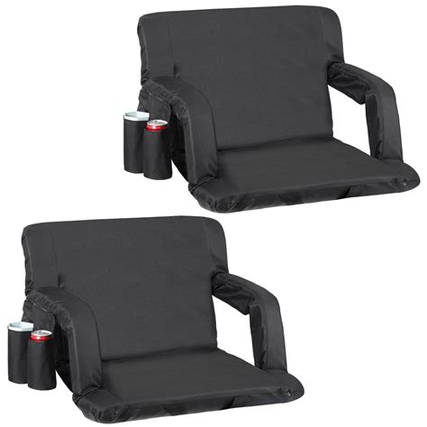 HomGarden 2 Pack 25-in Extra Wide Stadium Seat 6 Reclining Padded ...