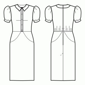 Dress #4156290 - Made to Measure Sewing Pattern by Sewist CAD Online ...
