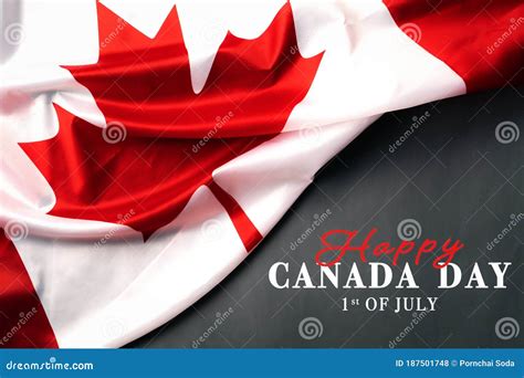 Happy Canada Day with Canada Flag Background Stock Photo - Image of ...