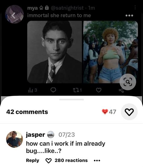 How can I work if I’m already bug 🙄