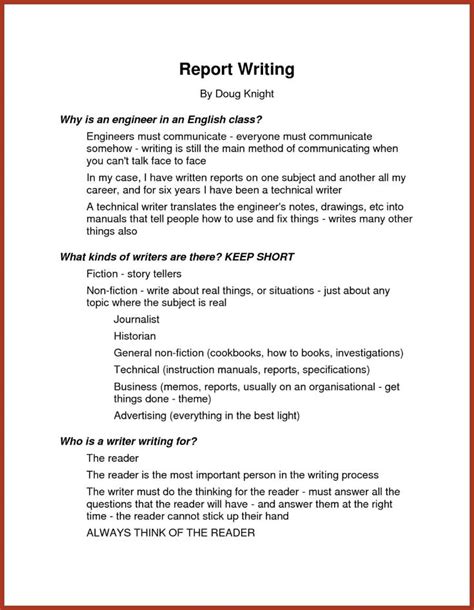 Image result for Report Writing Sample PDF