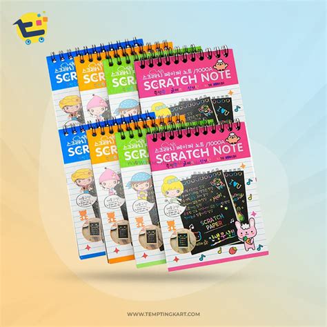 A6 Scratch Note Book with Wooden Pencil for Kids | Scratch Book