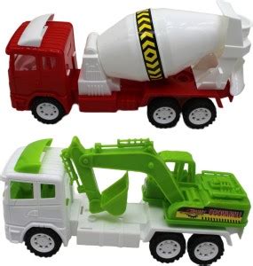 neoinsta shopping Set of 2 Combo Friction based Red|White Cement Mixer ...