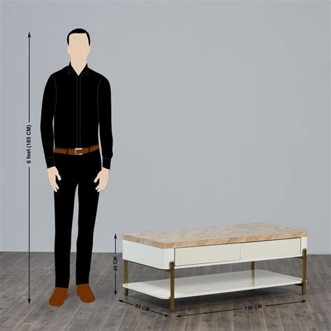 Buy Paris Coffee Table - Beige from Home Centre at just INR 74995.0