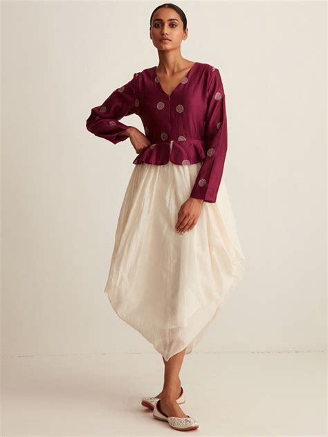 Buy Zari Dhoti Dress | Latest Dresses for Women Online : Ancestry