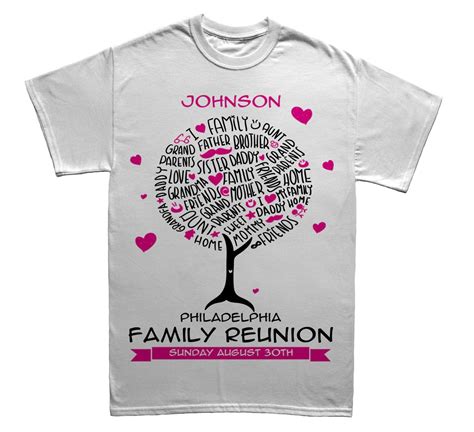 Family Reunion Shirt Design Template - Printable Word Searches