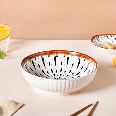 Dewdrop Ceramic Serving Bowl 9 Inch 1 L Online - Premium Serving Bowl ...