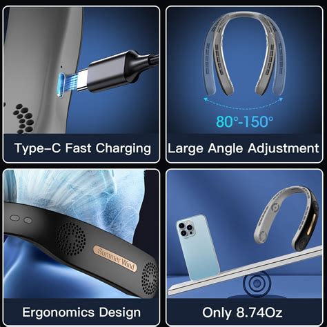 OLV Neck Fan 4 Turbo 6000mAh Portable Neck Fan India | Ubuy