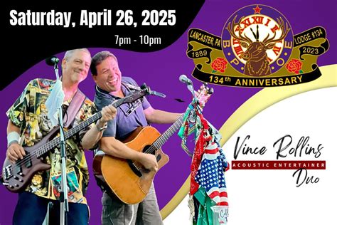 Vince Rollins Duo at Lancaster Elks Lodge #134, Lancaster Elks Lodge ...
