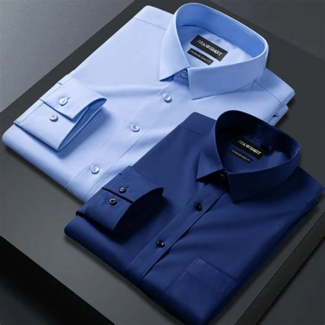 Pack of 2 Premium Satin Shirt for Man (Sky Blue and Navy Blue) – Frankshirt