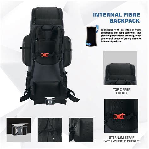 Trawoc Travel Backpack (80Ltr) | Hiking, Trekking & Camping Rucksack ...