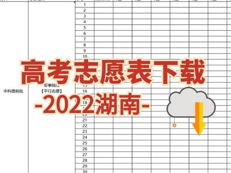【湖南省高考志愿表长什么样？】2022年湖南省高考志愿填报表样表下载 - 知乎