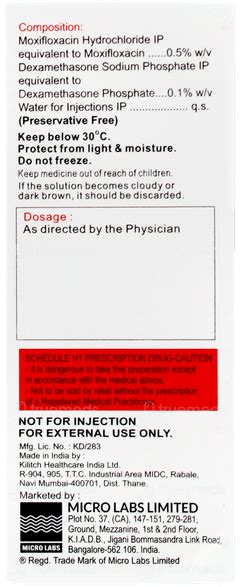 Moxigram Dm Eye Drops 5 Ml - Uses, Side Effects, Dosage, Price | Truemeds