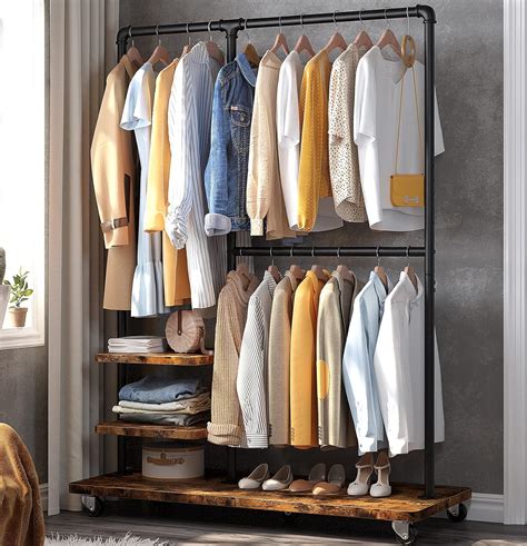 Clothes Rack With Shelves