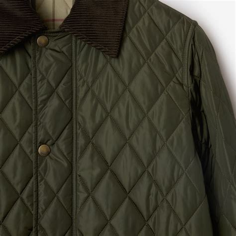 Quilted Nylon Barn Jacket in Shale/brush - Women | Burberry® Official