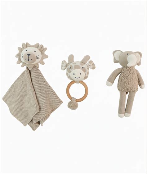 Jungle Safari Play & Pamper Gift Bundle - (Set of 3 - Soft Toy, Cuddle ...