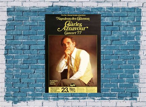 Charles Aznavour - Napoleon des Chanson, Wiesbaden 1977 - Konzertplak ...