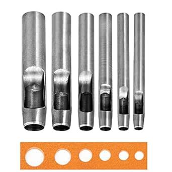 WUTA 5Pcs Hollow Punch Leather Hole Punch Cutter 6mm-15mm Round Punch ...