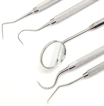 5 Pcs Dental Set Examination Kit Hygiene Cleaning Tartar Calculus ...