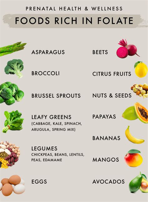 Image result for Folate Food Sources Chart