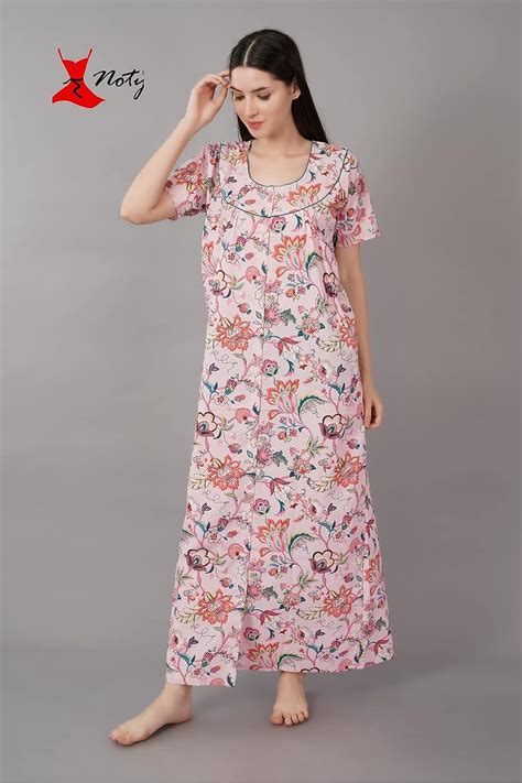 Buy Noty ® Girl's/Women's- Maternity | Feeding Nightie - Cotton Fabric ...