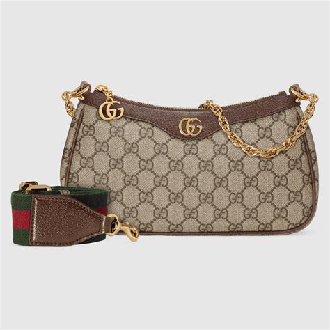 Ophidia small shoulder bag in beige and dark brown GG Supreme | GUCCI® AU