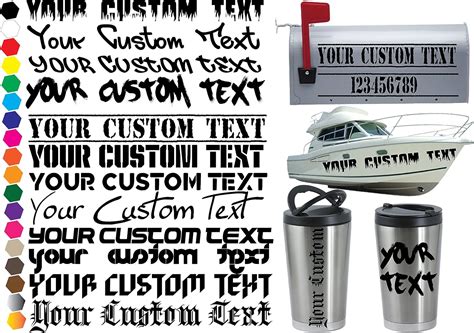 StanveR Custom Font Name Decal Sticker for Car Window, Boat, India | Ubuy