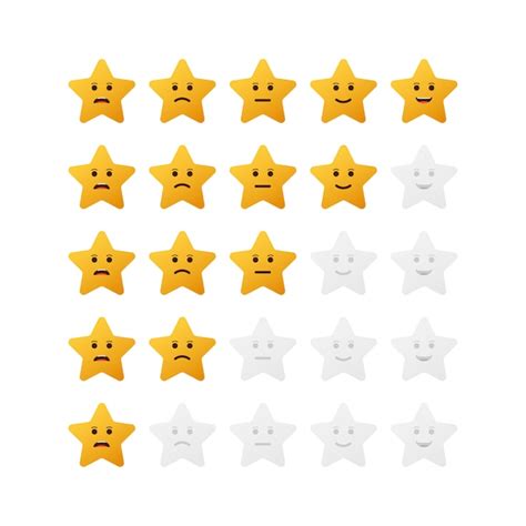 5 star rating icon set | Premium Vector