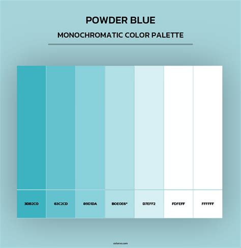 Powder Blue color palettes - colorxs.com