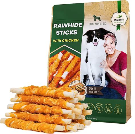 Dog Rawhide Sticks Wrapped with Chicken & Pet Natural Chew Treats ...
