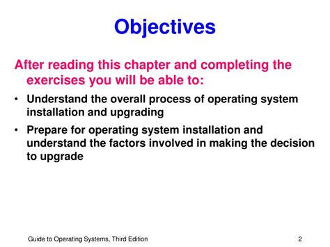 Image result for Sampl Learning Objectives in Installing Operating System