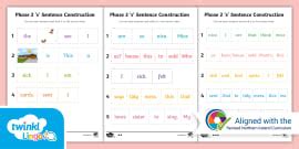 Linguistic Phonics Phase 2 'y' Sentence Construction
