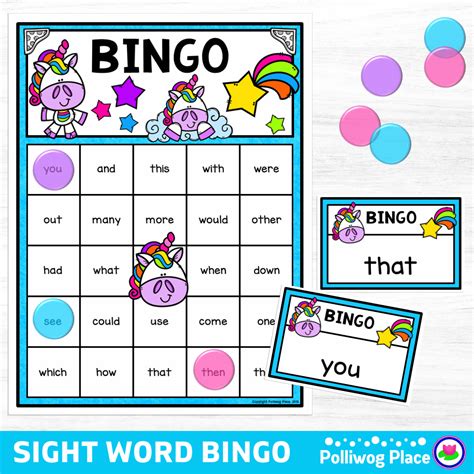 Sight Word Bingo Games with Editable Word Lists – Polliwog Place