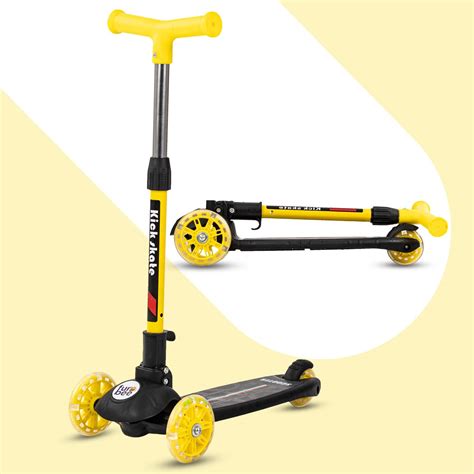 GoodLuck Baybee Skate Scooter for Kids 3 Wheel Lean to Steer 3 ...