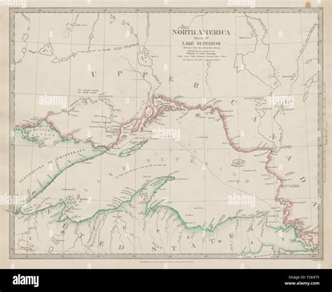 LAKE SUPERIOR.Canada USA Ontario Chippewa Michigan.Indian tribes SDUK ...