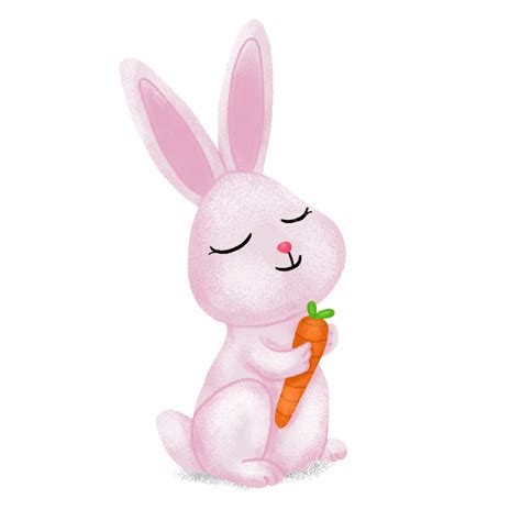 Cute Bunny With Carrot Clipart
