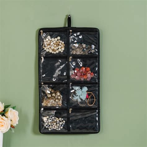 Black Quilted Jewellery Organiser Online - Premium Jewellery Organiser ...