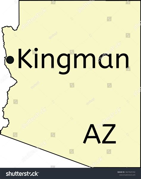 Kingman City Location On Arizona Map: เวกเตอร์สต็อก (ปลอดค่าลิขสิทธิ์ ...
