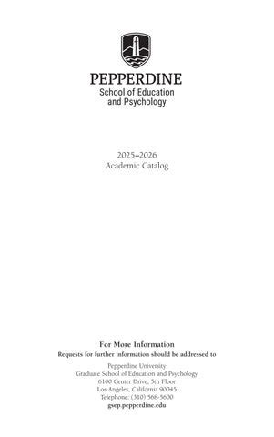 GSEP Academic Catalog 2025-26 by Pepperdine University - Issuu