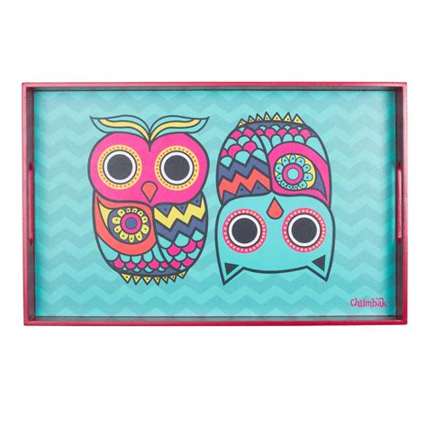 Chumbak Chumbak Owl Rectangle Tray : Amazon.in: Home & Kitchen