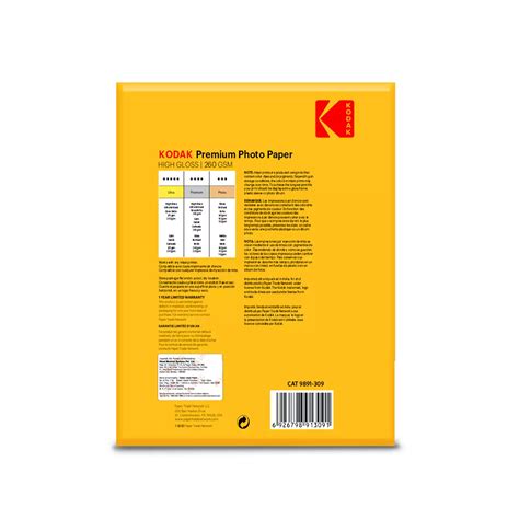 Buy Kodak Premium 260 GSM 4R (4x6) High Gloss Photo Paper - 100 Sheets ...