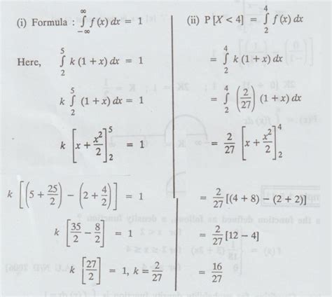(ii) Continuous random variables - Formula, Solved Example Problems